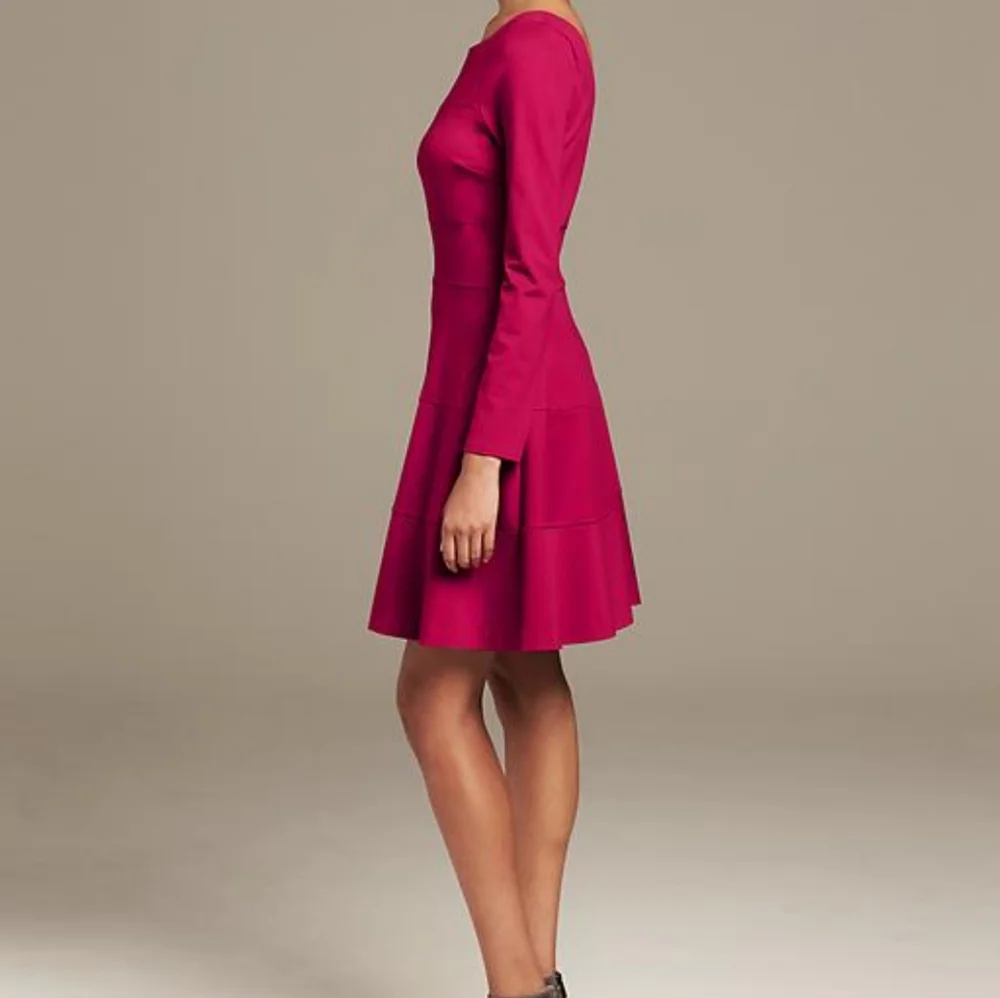 Banana Republic • seamed ponte flare-and-fit dress - Picture 2 of 10